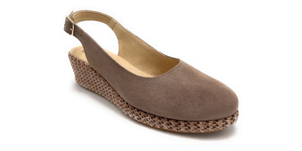 Pitillos 5566 rafia nobuck taupe