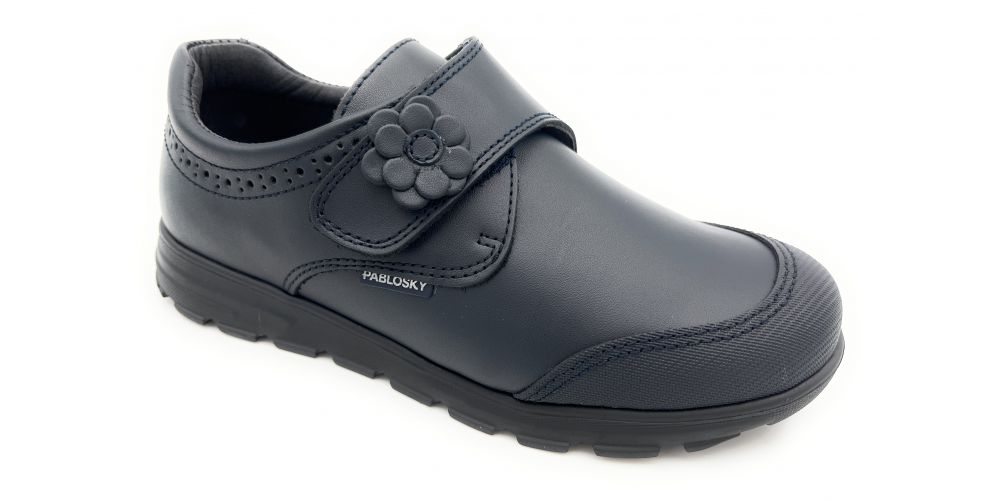 PABLOSKY 354620 azul colegial velcro flor